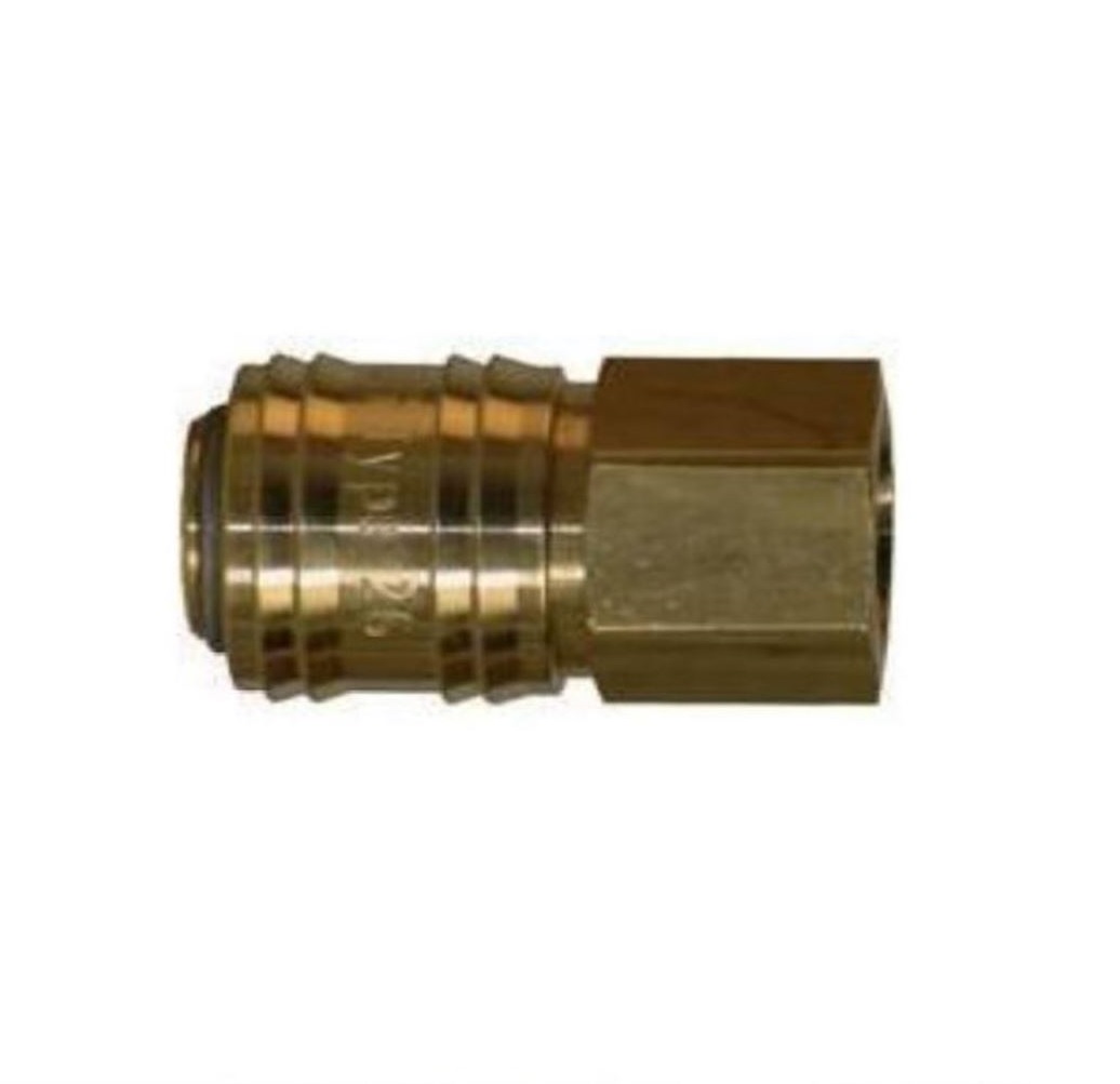 RECTUS BRASS MINI COUPLER 1/8" NPT FEMALE SGL SHUT-OFF SOCKET